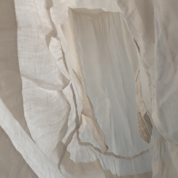 120% Lino Linen Esterino Dress Linen Maxi balloon sleeves bohemian romantic - Picture 7 of 14